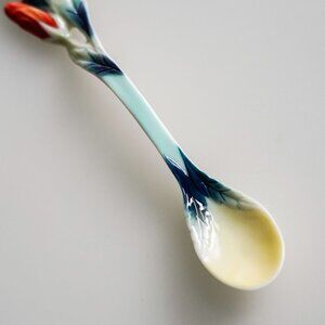 Franz Porcelain Spoon FZ00821, Tropical Blossoms Hibiscus